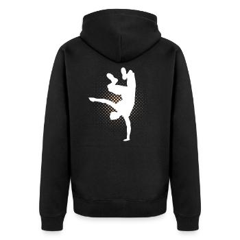 Hip Hop - Veste à capuche bio Premium Unisexe - noir - Dos - Nico (187cm)