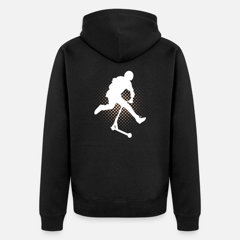 Freestyle-Roller - Unisex Premium Bio Zip Hoodie - Schwarz