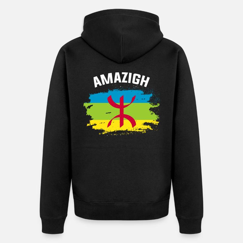 Amazigh - Unisex Premium Bio Zip Hoodie - Schwarz