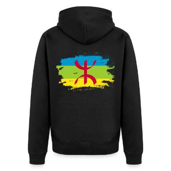 Amazigh - Veste à capuche bio Premium Unisexe - noir - Dos - Nico (187cm)