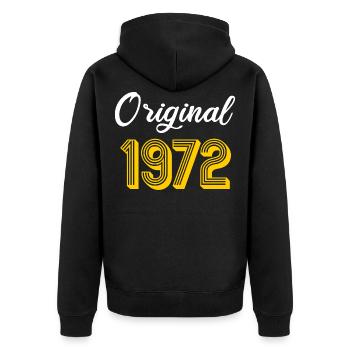Né 1972 Original millésime 1972 Cadeau - Veste à capuche bio Premium Unisexe - noir - Dos - Nico (187cm)