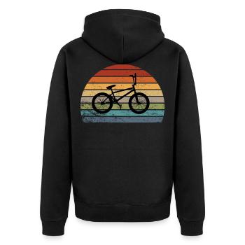 Bmx ,vélo - Veste à capuche bio Premium Unisexe - noir - Dos - Nico (187cm)