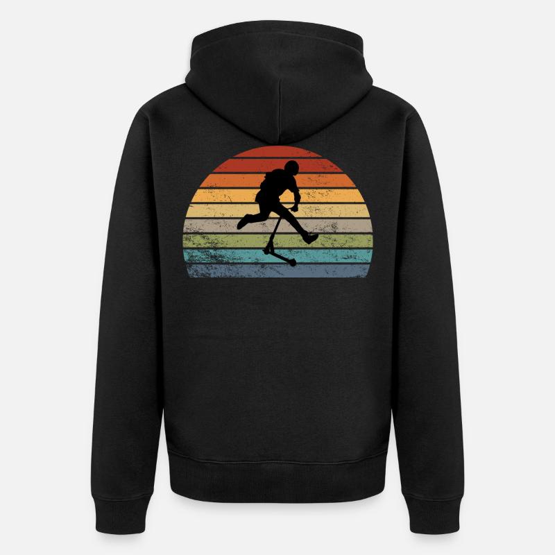 Freestyle-Roller - Unisex Premium Bio Zip Hoodie - Schwarz