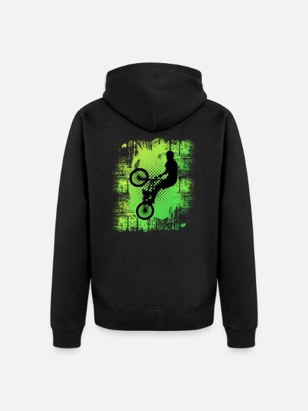 Bmx - Unisex Premium Organic Zip Hoodie - black