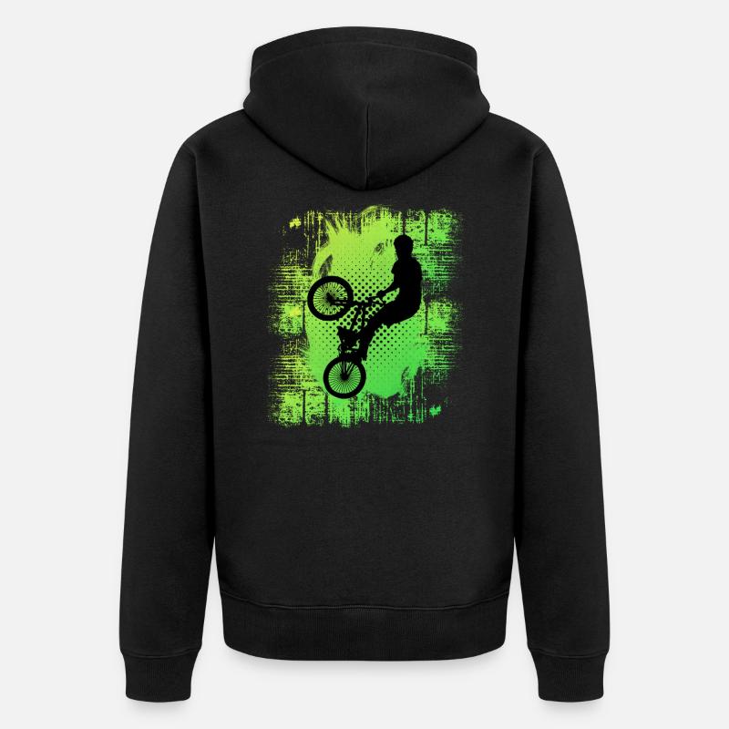 Bmx - Unisex Premium Bio Zip Hoodie - Schwarz