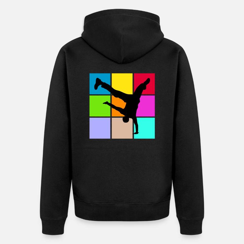 Breakdance - Unisex Premium Bio Zip Hoodie - Schwarz