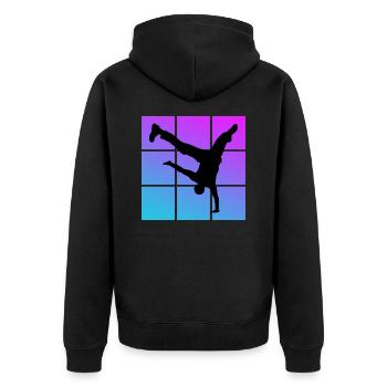 Breakdance - Veste à capuche bio Premium Unisexe - noir - Dos - Nico (187cm)