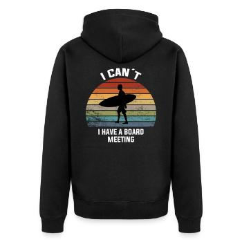 i cant't i have a board meeting - Veste à capuche bio Premium Unisexe - noir - Dos - Nico (187cm)