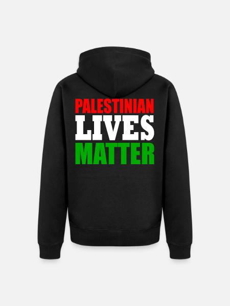 palestinian lives matter - Unisex Premium Organic Zip Hoodie - black
