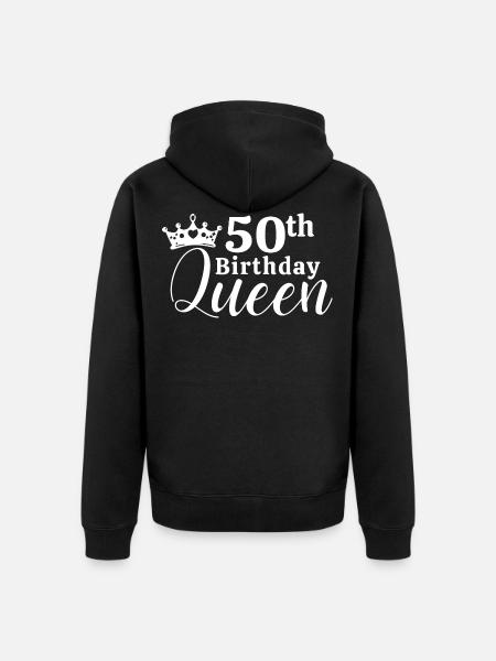 50th birthday - Unisex Premium Organic Zip Hoodie - black