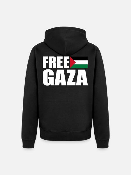 Free gaza - Veste à capuche bio Premium Unisexe - noir