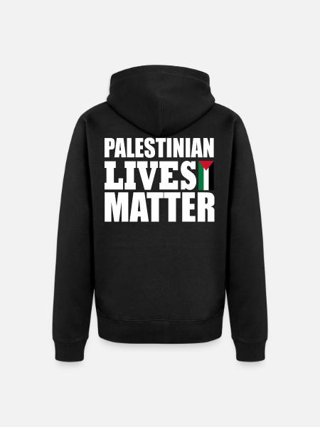 palestinian lives matter - Unisex Premium Organic Zip Hoodie - black