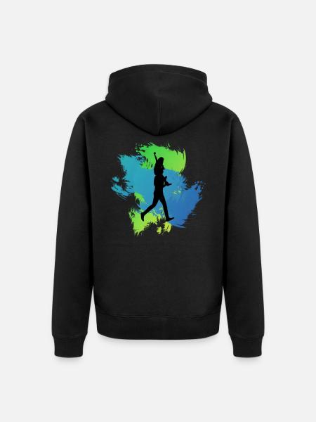 Père et fille - Veste à capuche bio Premium Unisexe - noir