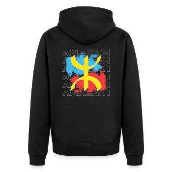 Amazigh - Veste à capuche bio Premium Unisexe - noir - Dos - Nico (187cm)