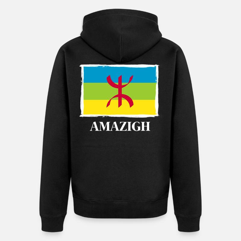 Amazigh - Unisex Premium Bio Zip Hoodie - Schwarz