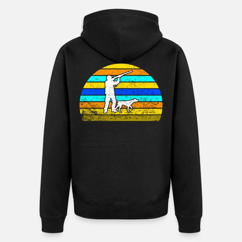 Chasseur - Veste à capuche bio Premium Unisexe - noir