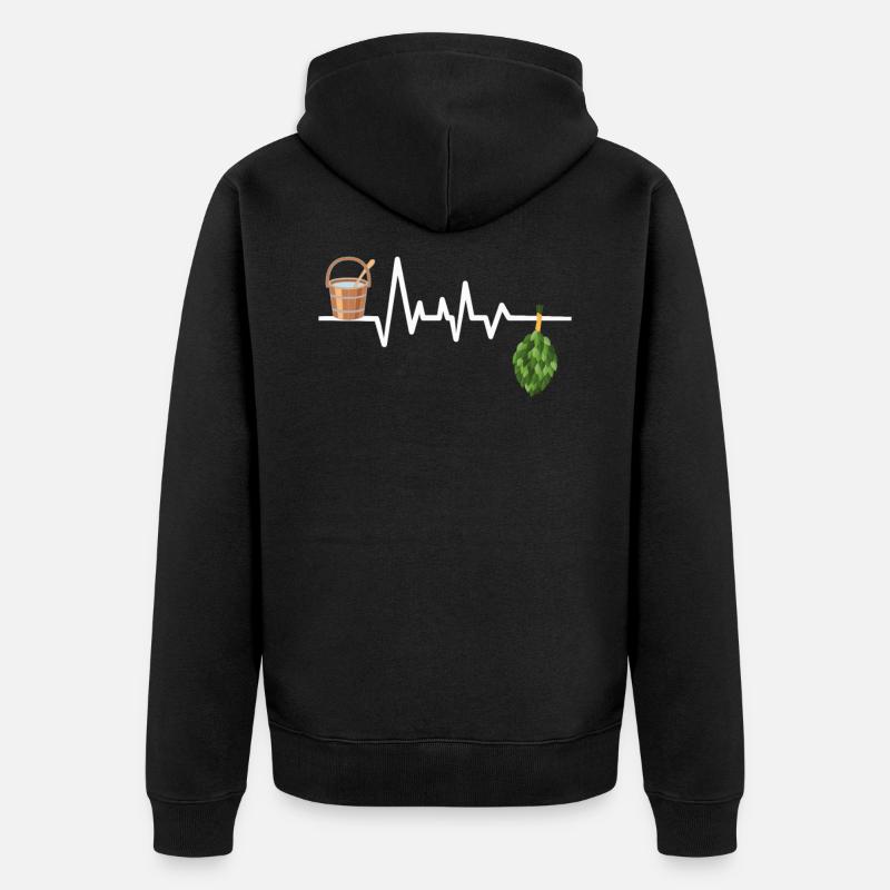 Sauna Sauna-Maître Cadeau Saunage - Veste à capuche bio Premium Unisexe - noir