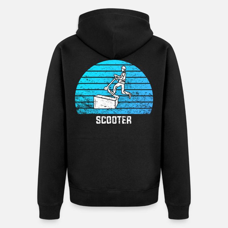 Freestyle Roller - Unisex Premium Bio Zip Hoodie - Schwarz