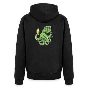 Houblon poulpe I brasserie de malt bière motif pour - Veste à capuche bio Premium Unisexe - noir - Dos - Nico (187cm)