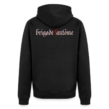 Brigade phantome - Veste à capuche bio Premium Unisexe - noir - Dos - Nico (187cm)