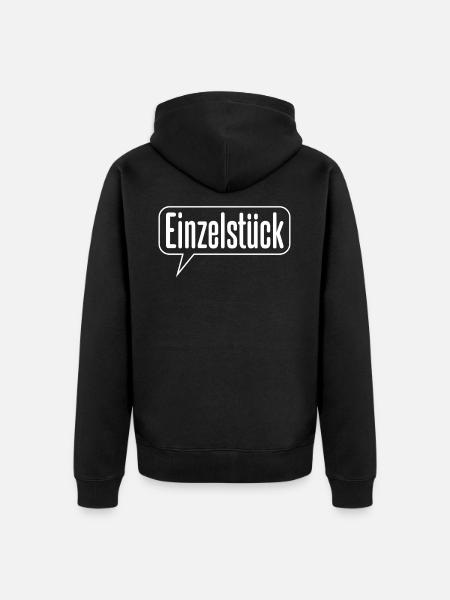 Einzelstück - Unisex Premium Bio Zip Hoodie - Schwarz
