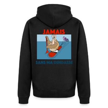 JAMAIS SANS MA DINDASSE - Veste à capuche bio Premium Unisexe - noir - Dos - Nico (187cm)