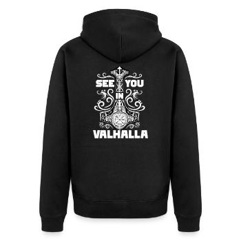 Lac you in Valhalla I Schildmaid Odin Nordiques - Veste à capuche bio Premium Unisexe - noir - Dos - Nico (187cm)