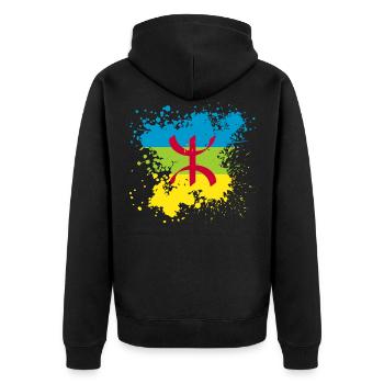 Amazigh - Veste à capuche bio Premium Unisexe - noir - Dos - Nico (187cm)