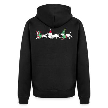 woofy noël - Veste à capuche bio Premium Unisexe - noir - Dos - Nico (187cm)