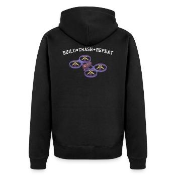 Construire Crash Repeat I Drone FPV Motif pour - Veste à capuche bio Premium Unisexe - noir - Dos - Nico (187cm)