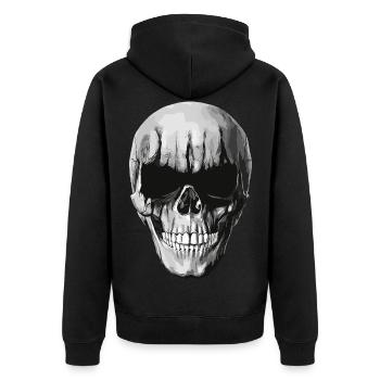 Crâne de Black Metal - Veste à capuche bio Premium Unisexe - noir - Dos - Nico (187cm)