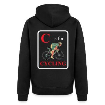 Vélo de route Vélo de route Cyclisme Cycliste - Veste à capuche bio Premium Unisexe - noir - Dos - Nico (187cm)