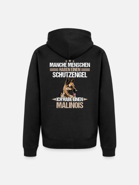 Malinois Hund Hundehalter - Unisex Premium Bio Zip Hoodie - Schwarz
