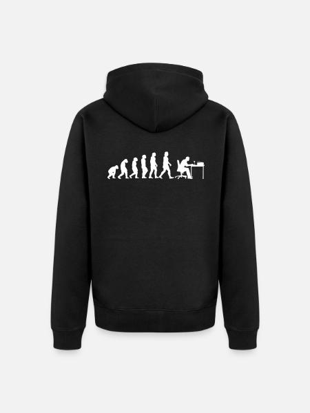 Amateurfunker Evolution Funkamateur Geschenk - Unisex Premium Bio Zip Hoodie - Schwarz