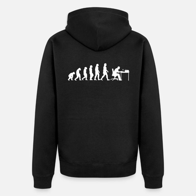 Amateurfunker Evolution Funkamateur Geschenk - Unisex Premium Bio Zip Hoodie - Schwarz