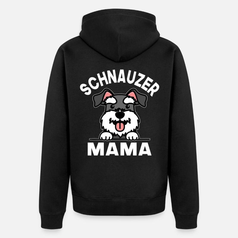 Schnauzer Mama - Veste à capuche bio Premium Unisexe - noir