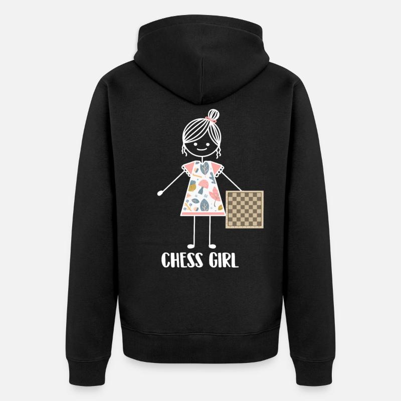 Pièce d’échecs - Veste à capuche bio Premium Unisexe - noir