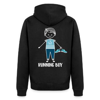 Jogging Running Running Coureurs - Veste à capuche bio Premium Unisexe - noir - Dos - Nico (187cm)
