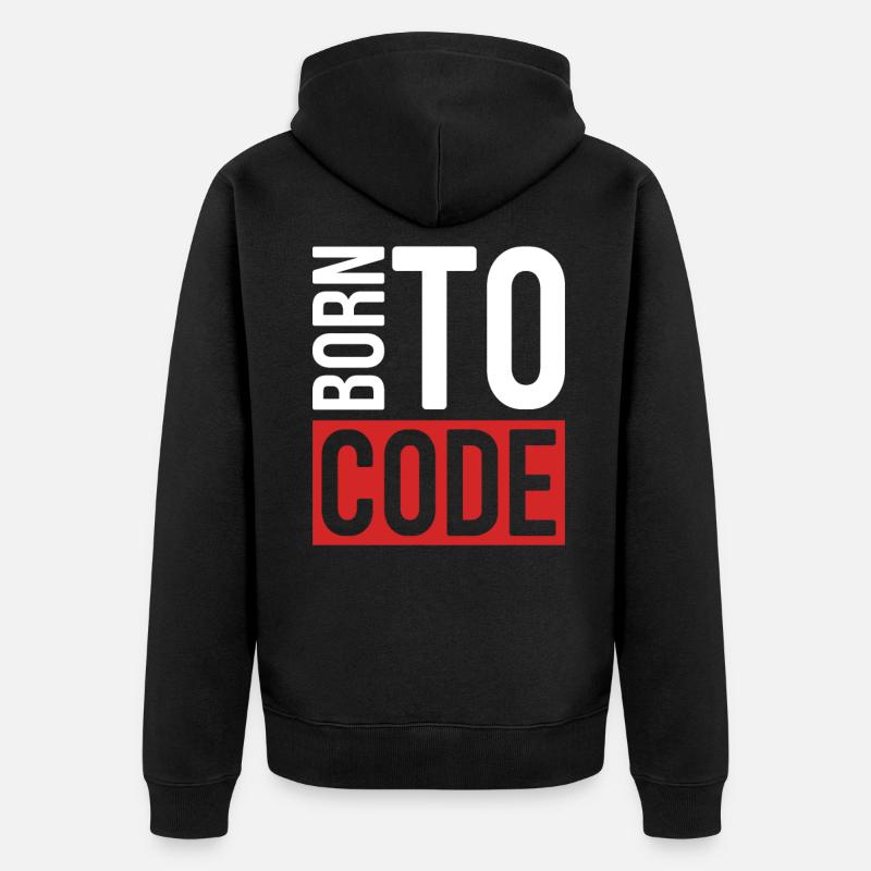 Programmeur Coder Développeur de logiciels - Veste à capuche bio Premium Unisexe - noir