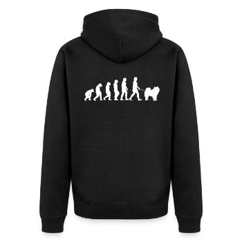 Chow Chow Evolution Chien Lion Chinois - Veste à capuche bio Premium Unisexe - noir - Dos - Nico (187cm)