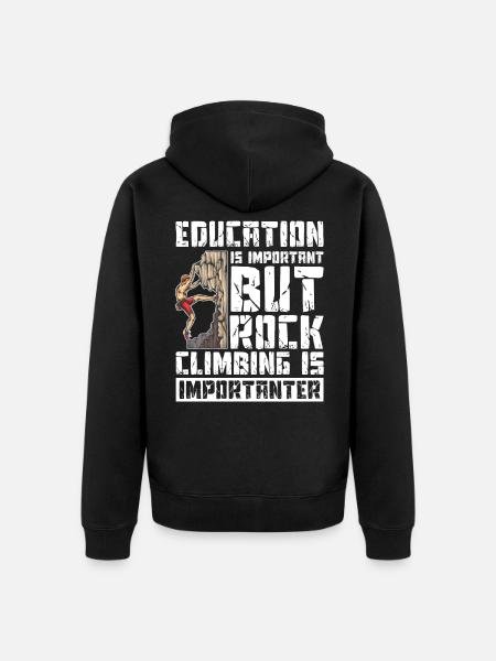 Climbing Mountaineering Climbers - Unisex Premium Organic Zip Hoodie - black