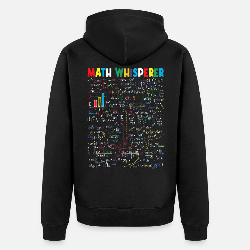 Math Whisperer - Unisex Premium Organic Zip Hoodie - black