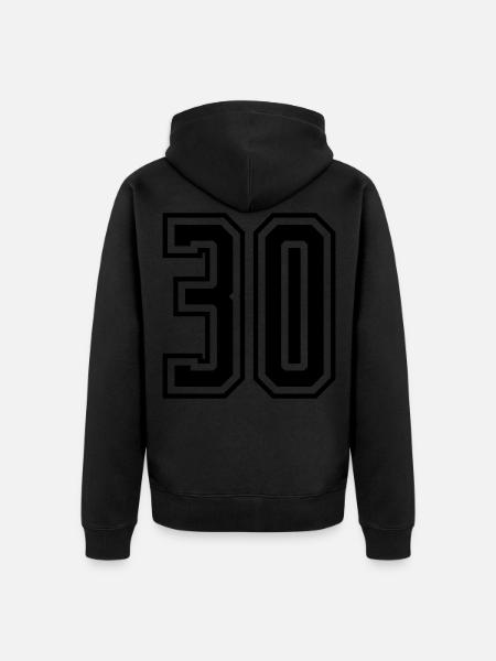 Numéro 30 - Veste à capuche bio Premium Unisexe - noir