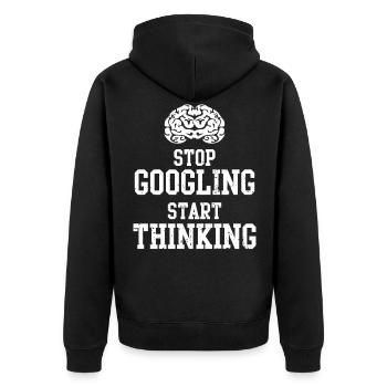 PC Programming Coding Program Internet Computer - Unisex Premium Organic Zip Hoodie - black - Back - Nico (187cm)