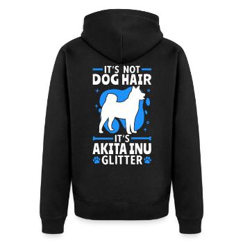 C’est Akita Glitter Japonais Akita Inu - Veste à capuche bio Premium Unisexe - noir - Dos - Nico (187cm)