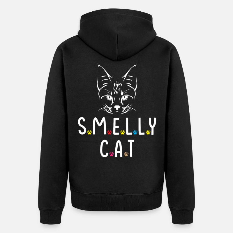 Chat malodorant - Veste à capuche bio Premium Unisexe - noir