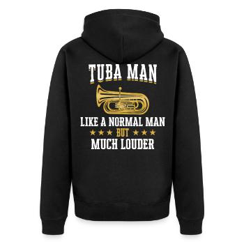 Tuba Tuba Player Instrument Dicton - Veste à capuche bio Premium Unisexe - noir - Dos - Nico (187cm)