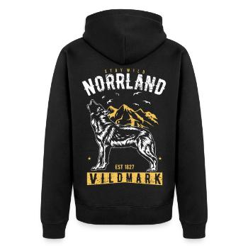 Stay Wild Norrland Vildmark - Veste à capuche bio Premium Unisexe - noir - Dos - Nico (187cm)