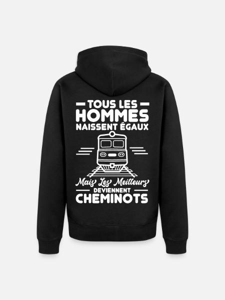 Cheminots - Veste à capuche bio Premium Unisexe - noir