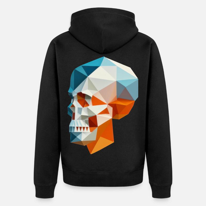 Crâne - Veste à capuche bio Premium Unisexe - noir